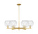 Arcadia Six Light Chandelier in Satin Gold (405|716-6CR-SG-G122-8)