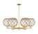 Arcadia Six Light Chandelier in Satin Gold (405|716-6CR-SG-G122-10RB)
