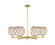 Arcadia Six Light Chandelier in Satin Gold (405|716-6CR-SG-G121-8RB)