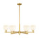 Arcadia Six Light Chandelier in Satin Gold (405|716-6CR-SG-G1217-6WV)