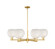 Arcadia Six Light Chandelier in Satin Gold (405|716-6CR-SG-G1216-8WM)