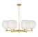 Arcadia Six Light Chandelier in Satin Gold (405|716-6CR-SG-G1216-10WM)