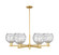 Arcadia Six Light Chandelier in Satin Gold (405|716-6CR-SG-G1213-8CL)