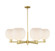 Arcadia Six Light Chandelier in Satin Gold (405|716-6CR-SG-G121-10)
