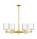 Arcadia Six Light Chandelier in Satin Gold (405|716-6CR-SG-G1113)
