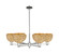 Arcadia Six Light Chandelier in Polished Nickel (405|716-6CR-PN-RBD-8-NAT)