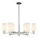 Arcadia Six Light Chandelier in Polished Nickel (405|716-6CR-PN-G801)