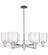 Arcadia Six Light Chandelier in Polished Nickel (405|716-6CR-PN-G558-6SDY)