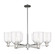 Arcadia Six Light Chandelier in Polished Nickel (405|716-6CR-PN-G558-6CL)