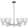 Arcadia Six Light Chandelier in Polished Nickel (405|716-6CR-PN-G382)