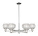 Arcadia Six Light Chandelier in Polished Nickel (405|716-6CR-PN-G122C-6CL)
