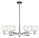 Arcadia Six Light Chandelier in Polished Nickel (405|716-6CR-PN-G122-6)