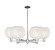 Arcadia Six Light Chandelier in Polished Nickel (405|716-6CR-PN-G1216-10WM)
