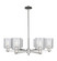 Arcadia Six Light Chandelier in Polished Nickel (405|716-6CR-PN-G112)
