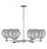 Arcadia Six Light Chandelier in Polished Chrome (405|716-6CR-PC-G1213-8SM)