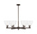 Arcadia Six Light Chandelier in Oil Rubbed Bronze (405|716-6CR-OB-GBD-752)