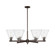 Arcadia Six Light Chandelier in Oil Rubbed Bronze (405|716-6CR-OB-GBC-84)