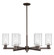 Arcadia Six Light Chandelier in Oil Rubbed Bronze (405|716-6CR-OB-G802)