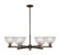 Arcadia Six Light Chandelier in Oil Rubbed Bronze (405|716-6CR-OB-G422)