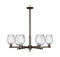 Arcadia Six Light Chandelier in Oil Rubbed Bronze (405|716-6CR-OB-G292)