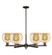 Arcadia Six Light Chandelier in Oil Rubbed Bronze (405|716-6CR-OB-G128-8)