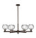 Arcadia Six Light Chandelier in Oil Rubbed Bronze (405|716-6CR-OB-G1215-6)