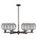Arcadia Six Light Chandelier in Oil Rubbed Bronze (405|716-6CR-OB-G1213-8SM)