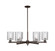 Arcadia Six Light Chandelier in Oil Rubbed Bronze (405|716-6CR-OB-G112)