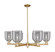Arcadia Six Light Chandelier in Champagne Bronze (405|716-6CR-CB-G558-6SM)