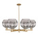 Arcadia Six Light Chandelier in Champagne Bronze (405|716-6CR-CB-G556-10SM)