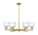Arcadia Six Light Chandelier in Champagne Bronze (405|716-6CR-CB-G442)