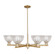 Arcadia Six Light Chandelier in Champagne Bronze (405|716-6CR-CB-G422)