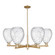 Arcadia Six Light Chandelier in Champagne Bronze (405|716-6CR-CB-G372)