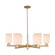 Arcadia Six Light Chandelier in Champagne Bronze (405|716-6CR-CB-G341)