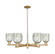 Arcadia Six Light Chandelier in Champagne Bronze (405|716-6CR-CB-G259)