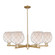 Arcadia Six Light Chandelier in Champagne Bronze (405|716-6CR-CB-G121-8RW)
