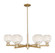 Arcadia Six Light Chandelier in Champagne Bronze (405|716-6CR-CB-G1216-6WM)
