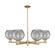 Arcadia Six Light Chandelier in Champagne Bronze (405|716-6CR-CB-G1213-8SM)