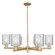 Arcadia Six Light Chandelier in Champagne Bronze (405|716-6CR-CB-G112)