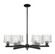 Arcadia Six Light Chandelier in Matte Black (405|716-6CR-BK-G402)