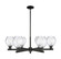 Arcadia Six Light Chandelier in Matte Black (405|716-6CR-BK-G362)