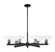 Arcadia Six Light Chandelier in Matte Black (405|716-6CR-BK-G132)