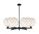 Arcadia Six Light Chandelier in Matte Black (405|716-6CR-BK-G121-10RW)