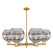 Arcadia Six Light Chandelier in Brushed Brass (405|716-6CR-BB-G556-10SM)