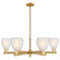 Arcadia Six Light Chandelier in Brushed Brass (405|716-6CR-BB-G441)