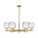 Arcadia Six Light Chandelier in Brushed Brass (405|716-6CR-BB-G292)