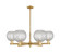 Arcadia Six Light Chandelier in Brushed Brass (405|716-6CR-BB-G122C-8CL)