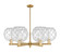 Arcadia Six Light Chandelier in Brushed Brass (405|716-6CR-BB-G122-10RW)