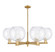 Arcadia Six Light Chandelier in Brushed Brass (405|716-6CR-BB-G122-10)