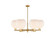 Arcadia Six Light Chandelier in Brushed Brass (405|716-6CR-BB-G121-10)